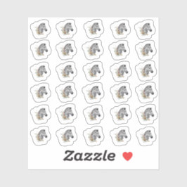 Watercolor Zebra Mini Stickers Klistermärken