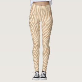 Watercolor Zebra tryck Leggings