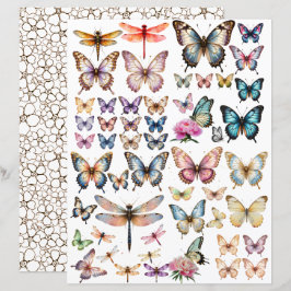 WatercolorFjäril set för fussy cut