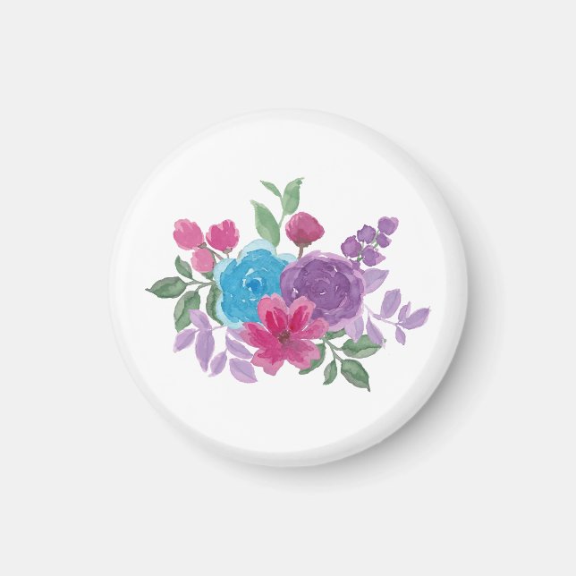 watercolorful flowers magnet (Framsidan)