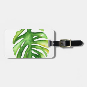 WatercolorGreenPalm2 Bagagebricka