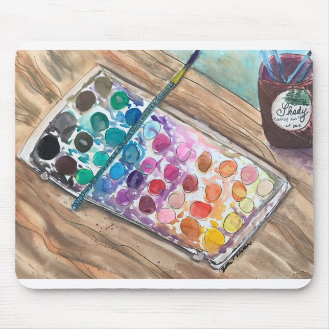 Watercolorpainting & kaffe musmatta (Framsidan)
