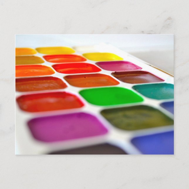 Watercolors postcard vykort (Framsida)