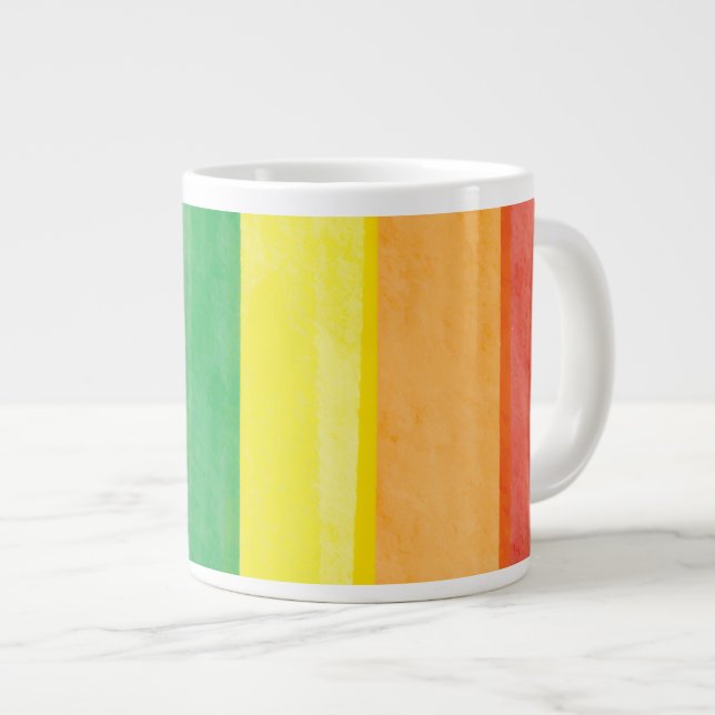 Watercolors Pride Regnbåge Jumbo Mugg (Framsida höger)