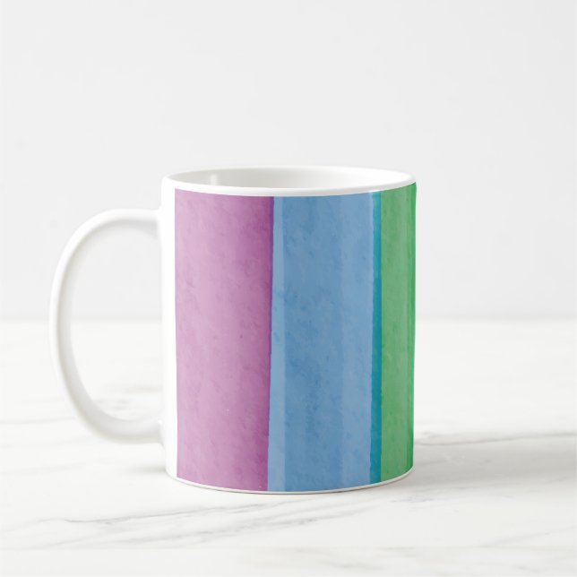 Watercolors Pride Regnbåge Kaffemugg (Vänster)
