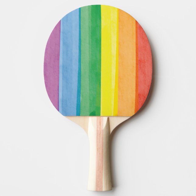 Watercolors Pride Regnbåge Pingisracket (Framsidan)
