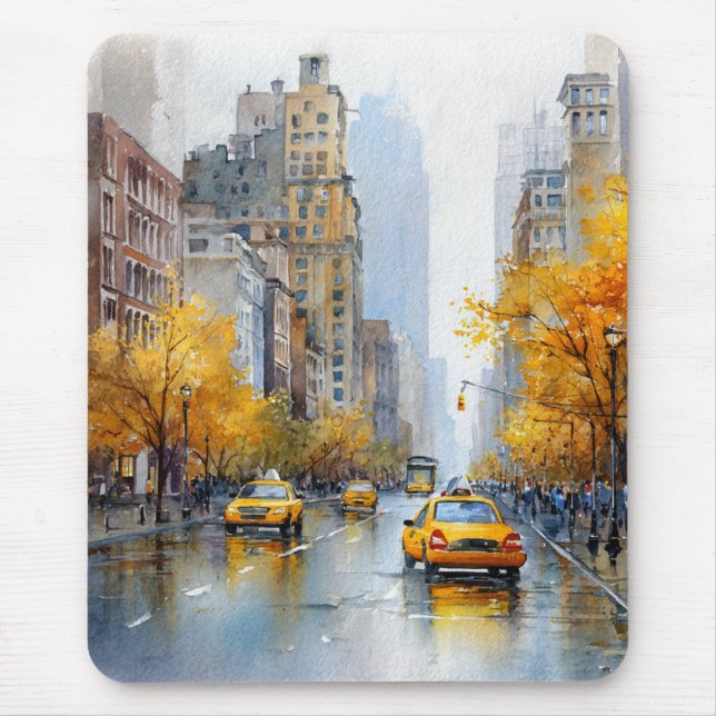 Watercolour Autumn in New York Musmatta (Framsidan)