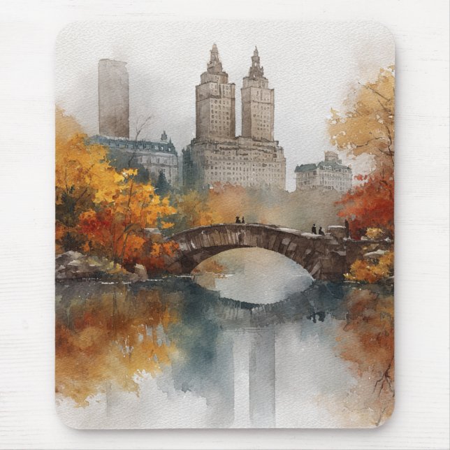 Watercolour Autumn in New York Musmatta (Framsidan)