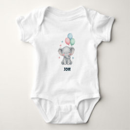 Watercolour Baby Elephant Balloons Gender Neutral  T Shirt
