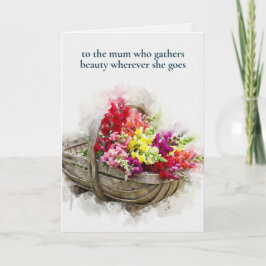 Watercolour Blommor | Snapdragons Färsk Mors Dag Helgkort