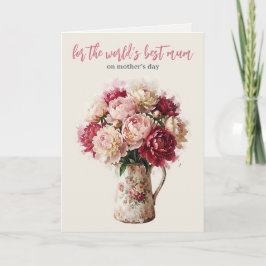 Watercolour Blooms | Peony Modern Mors Dag Helgkort