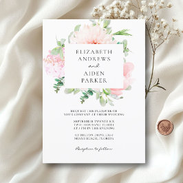 Watercolour Botanical Spring Wedding Collection Inbjudningar