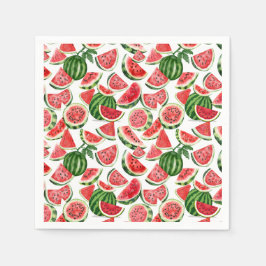 Watercolour Watermelon Napkins – Summer Party Pappersservett