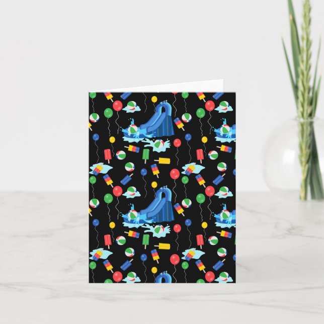 Waterdiag Kids Summer Boy Girl Roligt Kort (Framsida)