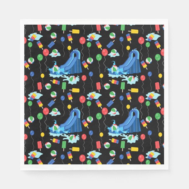 Waterdiag Kids Summer Boy Girl Roligt Pappersservett (Framsidan)