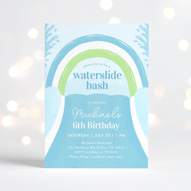 Waterdig Bash, sommarfödelsedag Inbjudningar (Skapare uppladdad)