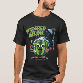 Watered Melon Funny Pun Summer Fruit Cartoon Humor T Shirt