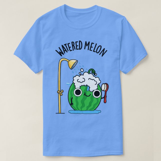 Watered Melon Funny Watermelon Pun 1 T Shirt (Design framsida)