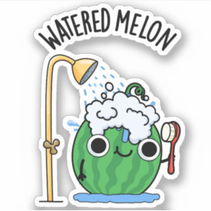 Watered Melon Funny Watermelon Pun Klistermärken