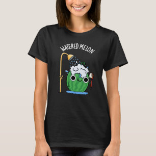 Watered Melon Funny Watermelon Pun Mörk BG T Shirt