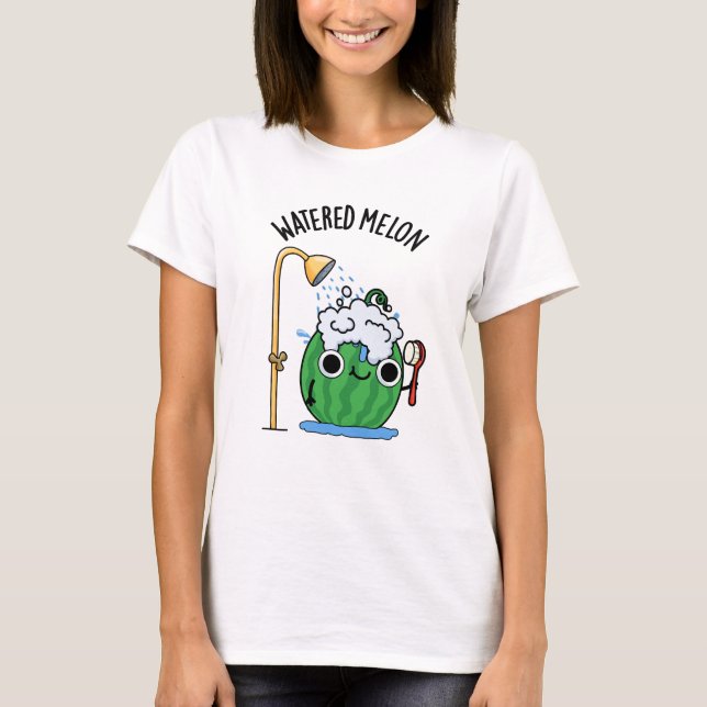 Watered Melon Funny Watermelon Pun T Shirt (Framsida)