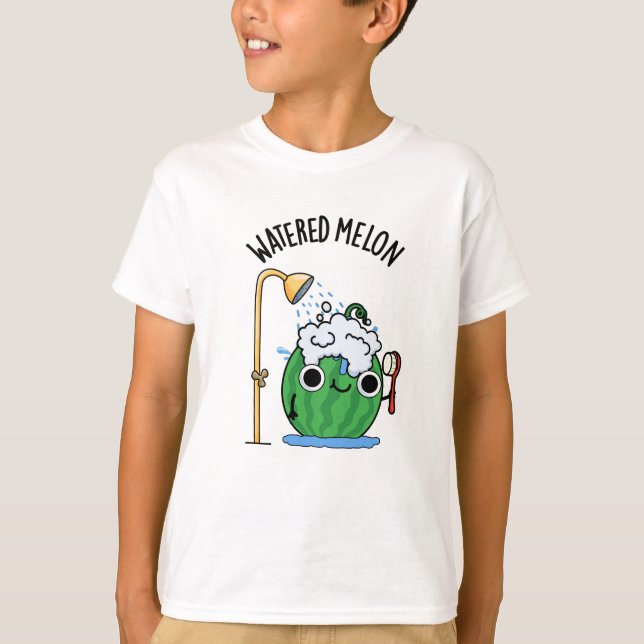 Watered Melon Funny Watermelon Pun T Shirt (Framsida)