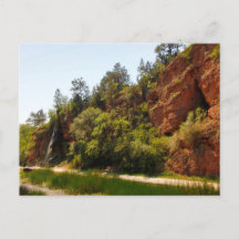 Waterfall and Trail, Hett Vår, South Dakota