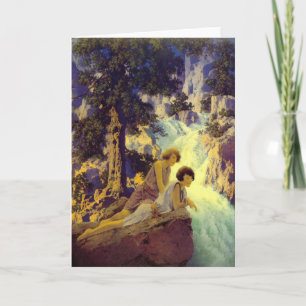 ’Waterfall’, av Maxfield Parrish Kort