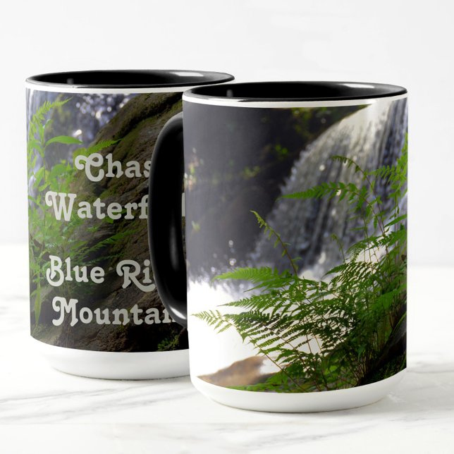 Waterfall Blue Ridge Mountains NC Fotographic Mugg (Skapare uppladdad)