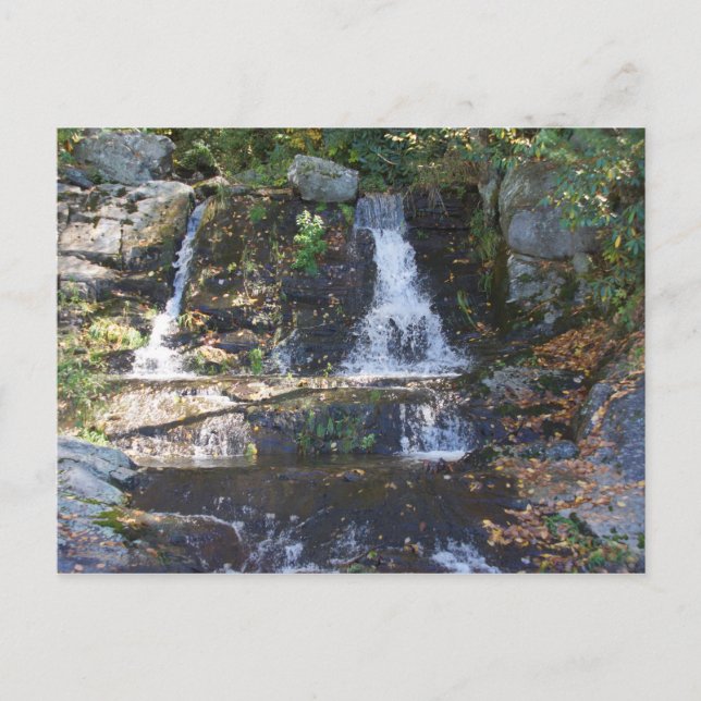 Waterfall Bobby McLean Memorial Park, Newland, NC Vykort (Framsida)