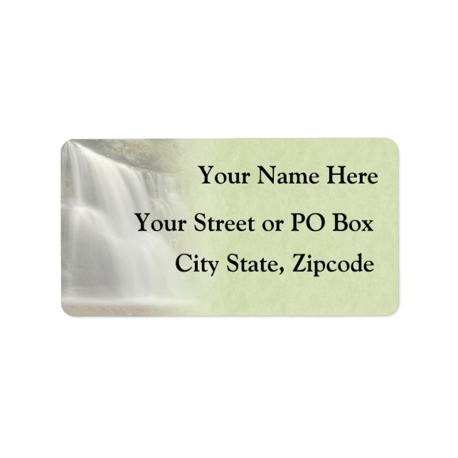 Waterfall Bröllop Adressetikett (Framsidan)