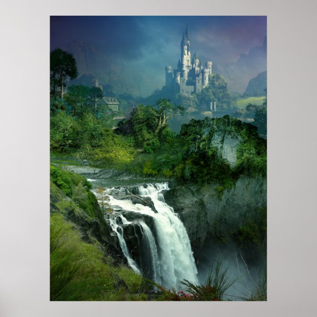 Waterfall Castle Poster (Framsidan)