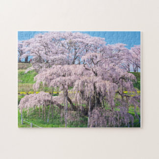 waterfall cherry blossom tree pussel