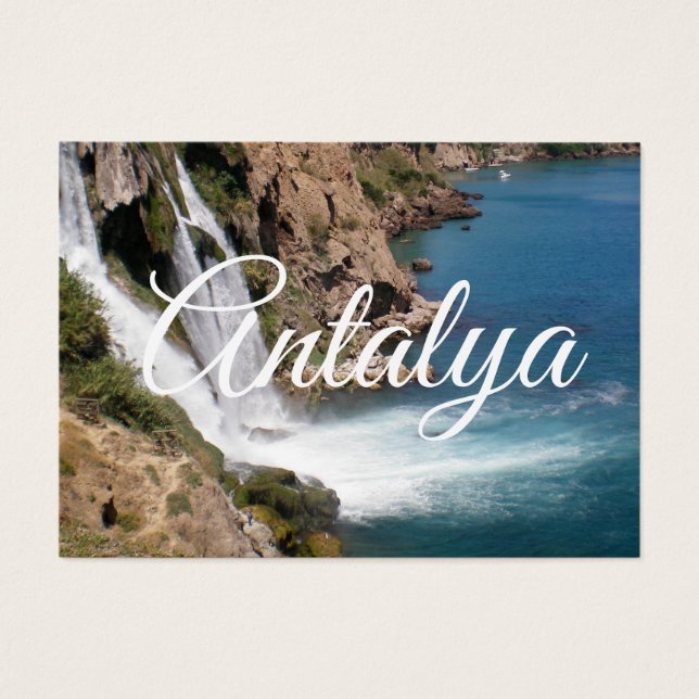 Waterfall Duden in Antalya (Turkey) Postcard Visitkort (Framsidan)