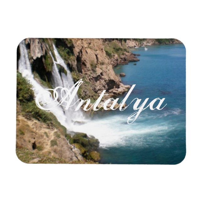 Waterfall Duden in Antiya (Turkiet) Magnet (Horisontell)