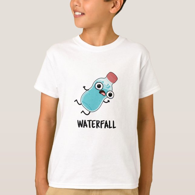 Waterfall Funny Vatten Pun T Shirt (Framsida)