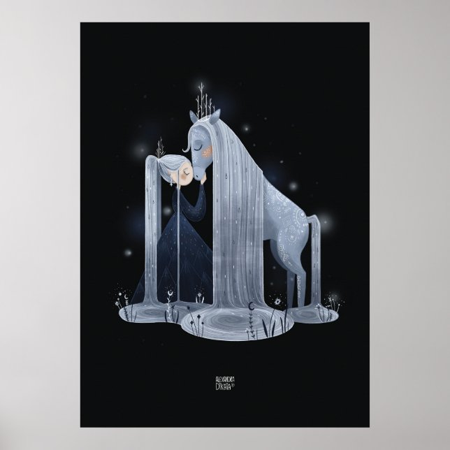 WATERFALL HORSE AV Alexandra Dikaia Poster (Framsidan)