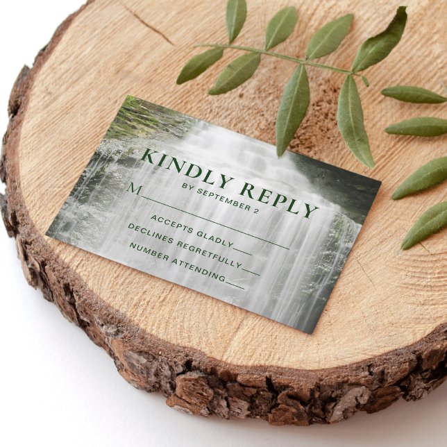 Waterfall Land utanför Bröllopet OSA Kort (Skapare uppladdad)