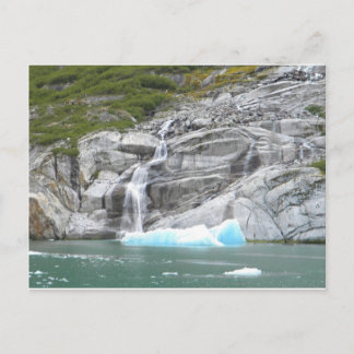 Waterfall och Iceberg Alaska Inside Passage Vykort