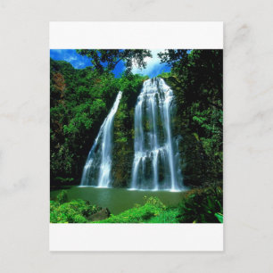 Waterfall Opaekaa Kauai Hawaii Vykort