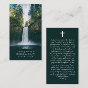 Waterfall Photo Kor Memorial Prayer Card