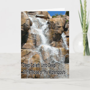 Waterfall Scripture Christian Thinking of You Card Kort