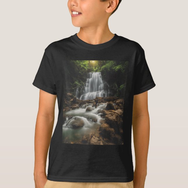 Waterfall Style Life_ Pastel Falls And Nature Call T Shirt (Framsida)