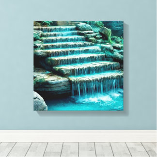 Waterfall trappor Canvas väggkonst