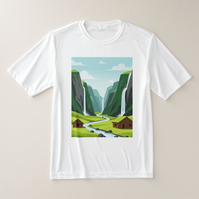Waterfall view t shirt (Laydown)