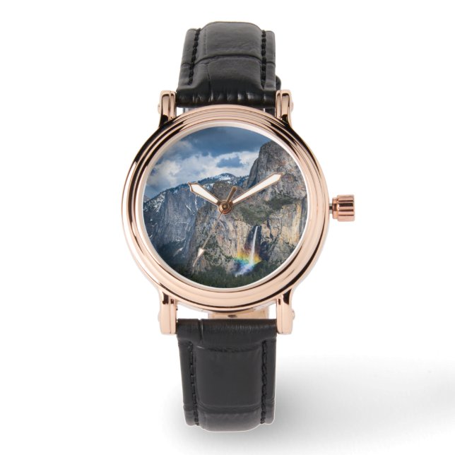 Waterfalls | Bridal Veil Falls Yosemite California Armbandsur (Framsida)