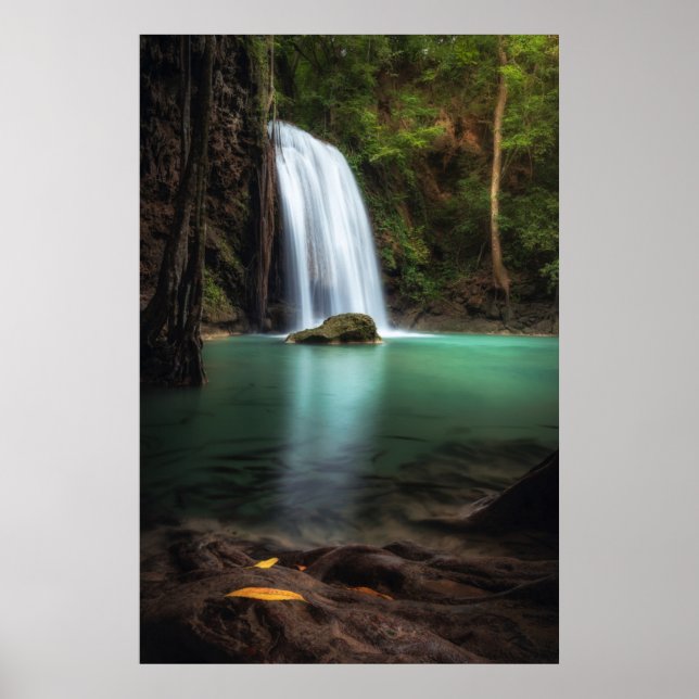 Waterfalls | Erawan Waterfall, Thailand Poster (Framsidan)