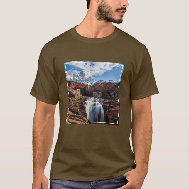 Waterfalls | Fitz Roy Mountain, Argentina T Shirt (Framsida)