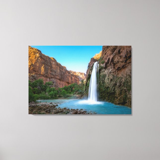 Waterfalls | Havasu Falls at Sunset Canvastryck (Framsida)
