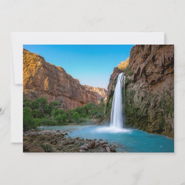 Waterfalls | Havasu Falls at Sunset Tack Kort (Framsida)